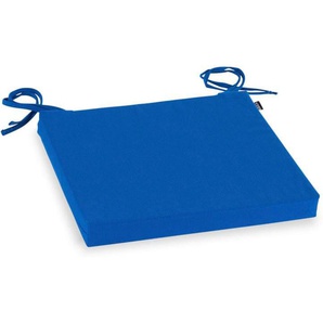 Stuhlkissen H.O.C.K. Classic Uni Outdoor Dekokissen_Sitzkissen_Kissenhüllen Gr. B/L: 40 cm x 40 cm, 1 St., Polyacryl, blau (blau, unifarben) Deko-Kissen Stuhlkissen Kopfkissen wasser- und schmutzabweisend