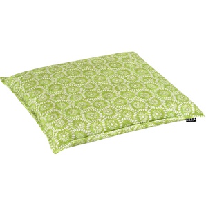 Stuhlkissen H.O.C.K. Yuno Dekokissen_Sitzkissen_Kissenhüllen Gr. B/L: 40 cm x 40 cm, 1 St., Polyester, grün (grasgrün, geblümt) Stuhlkissen mit Blumenmuster