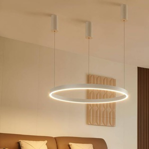 Hängelampe Answin Arcchio, weiß / opal, für Wohn- / Esszimmer, Metall, Modern 9939057