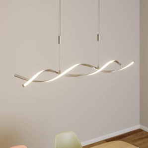 Hängelampe Auron Lindby, dimmbar, alu / grau / zink, für Wohn- / Esszimmer, Kunststoff, Modern 9621247
