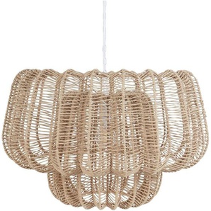 Hängelampe Beige aus Papierseil Modern Boho Wohnzimmer Esszimmer Beleuchtung