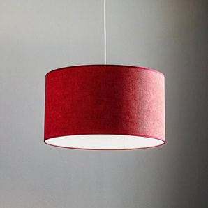 Hängelampe Bristol Duolla, dimmbar, rot, für Wohn- / Esszimmer, Textil / Stoff / Seide, Pendelleuchte 80634