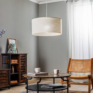 Hängelampe Canvas BRITOP, dimmbar, creme / amber, für Wohn- / Esszimmer, Textil / Stoff / Seide, Skandinavisch, Pendelleuchte LW16910174