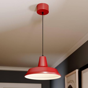 Hängelampe Class Luminex, dimmbar, rot, für Wohn- / Esszimmer, Metall, Pendelleuchte 4030