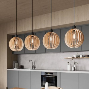 Hängelampe Clay Envostar, dimmbar, Holz hell, für Wohn- / Esszimmer, Holz, Skandinavisch, Pendelleuchte LW1689104460
