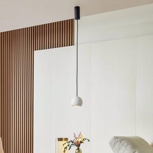 Hängelampe Darkorin Lucande, weiß / opal, für Wohn- / Esszimmer, Gips / Ton, Design 10014859