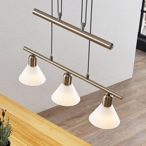 Hängelampe Delira Lindby, dimmbar, alu / grau / zink, für Wohn- / Esszimmer, Metall, Modern, Pendelleuchte 9624694