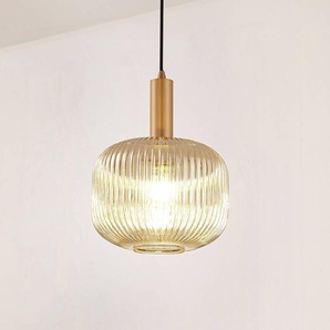 Hängelampe Doroteo Lindby, dimmbar, alu / grau / zink, für Wohn- / Esszimmer, Glas, Vintage, Pendelleuchte 10030653