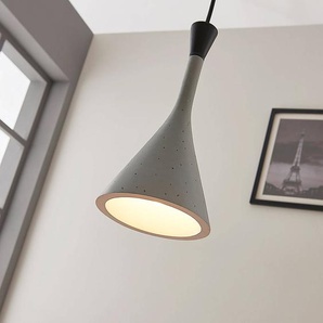 Hängelampe Flynn Lindby, dimmbar, alu / grau / zink, für Wohn- / Esszimmer, Kunststoff, Modern, Pendelleuchte 9624073