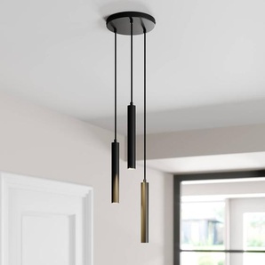Hängelampe Franka Arcchio, schwarz, für Wohn- / Esszimmer, Aluminium, Modern 9967054