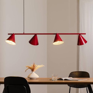 Hängelampe Hängeleuchte Form 4 ALDEX, dimmbar, rot, für Wohn- / Esszimmer, Metall, Modern, Pendelleuchte 1108L15