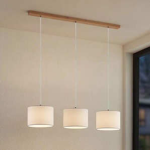 Hängelampe Imarin Lindby, dimmbar, Holz hell, für Wohn- / Esszimmer, Holz, Modern, Pendelleuchte 9628007