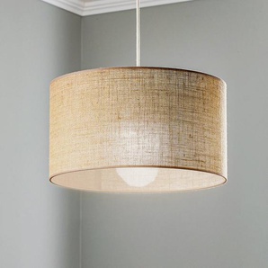 Hängelampe Jute cylinder Duolla, dimmbar, braun / rost, für Wohn- / Esszimmer, Textil / Stoff / Seide, Landhaus / Rustikal, Pendelleuchte 83260