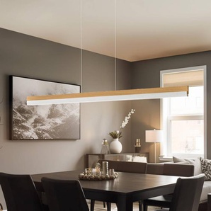 Hängelampe Keijo Quitani, dimmbar, Holz hell, für Wohn- / Esszimmer, Holz, Landhaus / Rustikal 6722632