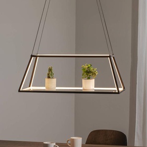 Hängelampe Mensola Lucande, dimmbar, schwarz, für Wohn- / Esszimmer, Aluminium, Modern 10030117