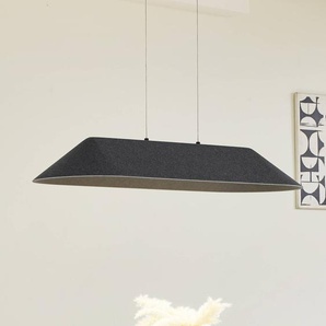 Hängelampe Naelle Lucande, dimmbar, schwarz, für Wohn- / Esszimmer, Textil / Stoff / Seide, Modern 10031272