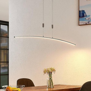 Hängelampe Phillie Lindby, dimmbar, alu / grau / zink, für Wohn- / Esszimmer, Metall, Modern 9639329