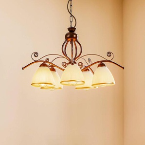 Hängelampe Roma Lamkur, dimmbar, braun / rost, für Wohn- / Esszimmer, Metall, Antik, Pendelleuchte LW703788