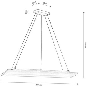 Hängelampe Tribe Envostar, Holz dunkel, für Wohn- / Esszimmer, Holz, Modern, Pendelleuchte LW13924104