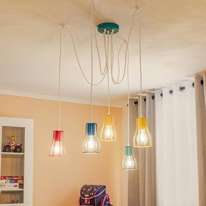 Hängelampe Tube HELAM, dimmbar, Multicolour, für Wohn- / Esszimmer, Metall, Junges Wohnen, Pendelleuchte W-KM 1924/5 MIX