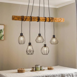 Hängelampe Various Envostar, dimmbar, Holz hell, für Wohn- / Esszimmer, Metall, Pendelleuchte LW68449551