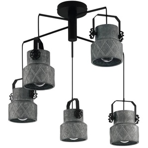 Hängeleuchte EGLO HILCOTT Lampen Gr. 5 flammig, Ø 67,5 cm Höhe: 150 cm, schwarz Pendelleuchten und Hängeleuchten
