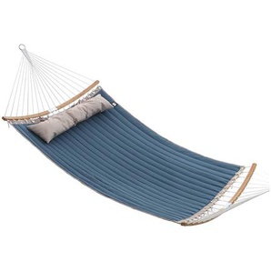 Hängematte 200 x 140 cm bis 300 kg belastbar Blau-Beige