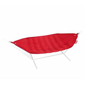 Hängematte mit Gestell Headdemock Superbe textil rot / Olefine-Stoff rot & Gestell grau - Fatboy - Rot