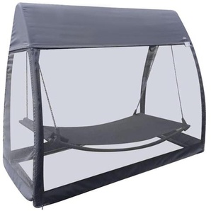 Hängematte mit Moskitonetz TRINIDAD in Schiefergrau 233 × 139 200 cm - epoxidbeschichteter Stahl, Texalin (PVC-beschichtetes Polyester), Polyester Hespéride