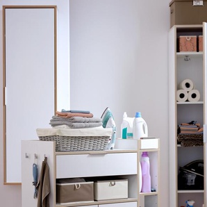 Hängender Universalschrank - silber - Holz -