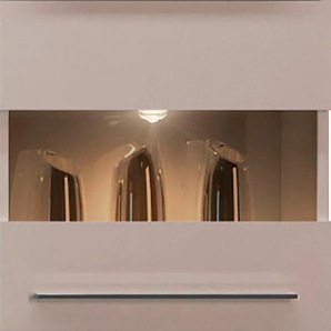 Hängeregal PLACES OF STYLE Piano Regale Gr. B/H/T: 59,7 cm x 57,4 cm x 28,6 cm, 2 St., Tür mit Glaseinsatz, beige (beige hochglanz) Hängeregale