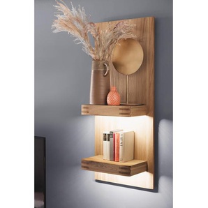 Hängeregal Spanplatte, furniert Braun 50 x 115 x 25cm