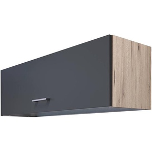 Hängeschrank 1 Klappe 100 x 32 x 32cm Braun/Grau/Basalt