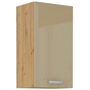 Hängeschrank 45 Eiche Artisan Cappuccino Hochglanz Küchenzeile Küchenblock Küche