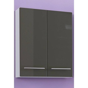 Hängeschrank 50cm Grau/Hochglanz Grau