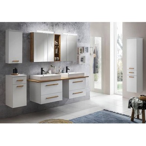 Hängeschrank Duo 33 x 72 x 16cm Weiß/Weiß