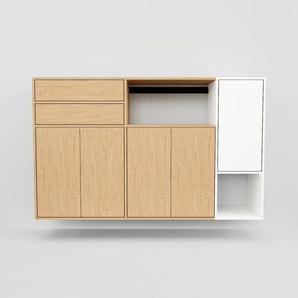 Hängeschrank Eiche - Wandschrank: Schubladen in Eiche & Türen in Eiche - 190 x 118 x 53 cm, konfigurierbar