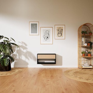 Hängeschrank Eiche - Moderner Wandschrank: Schubladen in Eiche - 77 x 41 x 34 cm, konfigurierbar