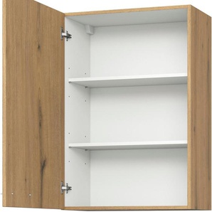 Hängeschrank EXPRESS KÜCHEN Trea O60-90 Schränke Gr. B/H/T: 60 cm x 90 cm x 35 cm, Türanschlag rechts, 1 St., braun (eiche astig) Hängeschränke inklusive zwei Einlegeböden, Breite 60 cm, Höhe 90 cm