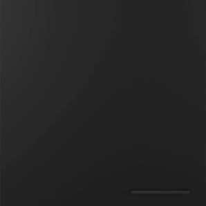 Hängeschrank FLEX-WELL Capri Schränke Gr. B/H/T: 60 cm x 89 cm x 32 cm, 1 St., schwarz (schwarz, endgrain oak) Hängeschränke