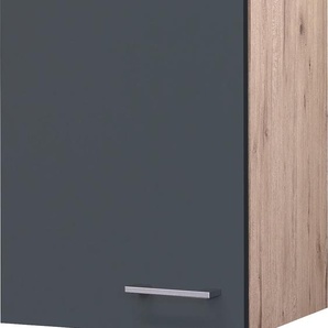 Hängeschrank FLEX-WELL Morena Schränke Gr. B/H/T: 40 cm x 54,8 cm x 32 cm, 1 St., grau (basaltgrau, san remo eiche) Küchenhängeschrank Hängeschränke (B x H T) 40 54,8 32 cm
