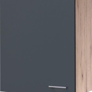 Hängeschrank FLEX-WELL Morena Schränke Gr. B/H/T: 60 cm x 89 cm x 32 cm, 1 St., grau (basaltgrau, san remo eiche) Küchenhängeschrank Hängeschränke (B x H T) 60 89 32 cm, für viel Stauraum