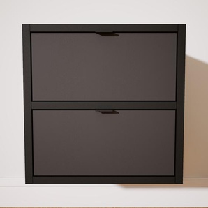 Hängeschrank Graphitgrau - Moderner Wandschrank: Schubladen in Graphitgrau - 41 x 40 x 34 cm, konfigurierbar
