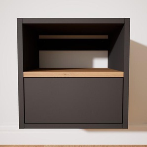 Hängeschrank Graphitgrau - Moderner Wandschrank: Schubladen in Graphitgrau - 41 x 41 x 34 cm, konfigurierbar