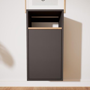 Hängeschrank Graphitgrau - Moderner Wandschrank: Türen in Graphitgrau - 41 x 79 x 34 cm, konfigurierbar