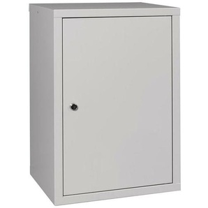 Hängeschrank H600xB400xT300 mm Vollblech, 1 Boden Stahlblech lichtgrau, RAL 7035/lichtgrau, RAL 7035
