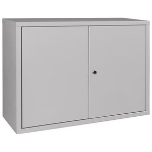 Hängeschrank H600xB800xT300 mm Vollblech, 1 Boden Stahlblech lichtgrau, RAL 7035/lichtgrau, RAL 7035