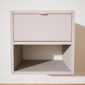 Hängeschrank Hellgrau - Moderner Wandschrank: Schubladen in Hellgrau - 41 x 41 x 34 cm, konfigurierbar