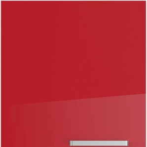 Hängeschrank IMPULS KÜCHEN Turin, Breite: 50 oder 60 cm Höhe: 57,9 cm Schränke Gr. B/H/T: 50 cm x 57,9 cm x 34,5 cm, Türanschlag links-Rot Hochglanz, 1 St., rot (rot hochglanz) Hängeschränke
