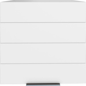 Hängeschrank KOCHSTATION KS-Luhe Schränke Gr. B/H/T: 60 cm x 57 cm x 34 cm, 1 St., weiß (weiß matt, weiß) Küchenhängeschrank Hängeschränke 60 cm breit, hochwertige MDF-Fronten mit waagerechter Lisene